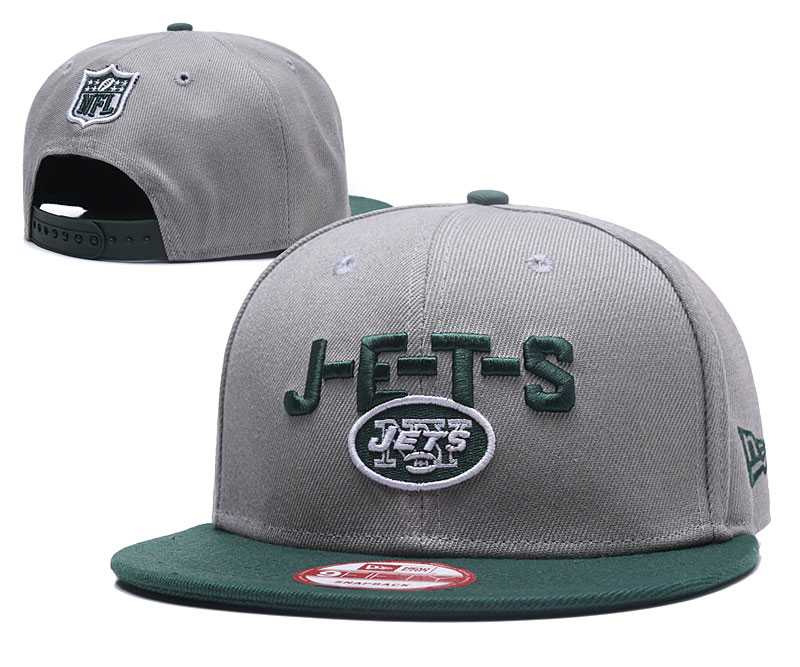Jets Fresh Logo Gray Adjustable Hat GS